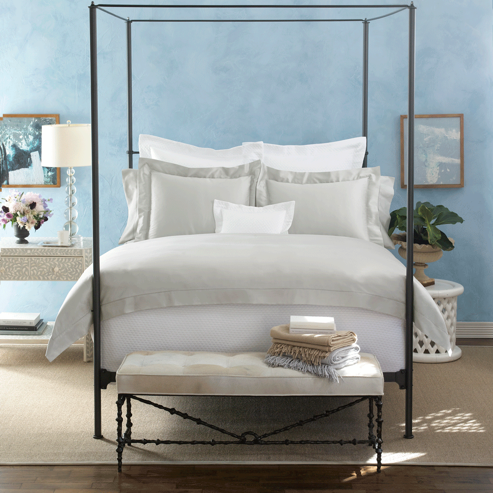 Nocturne Duvet Cover & Shams in Silver